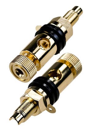 1-675G(CA114B), гнездо-банан 47мм с изолятором металл на корпус черный кабель до 10 мм