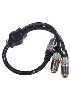 3-0311, Переходник шт RCA-2 гн RCA мetal-gold, 0.2 м