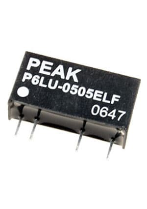 P6LU-0505ELF, DC/DC,1W,Вх:4.5-5.5V,Вых:5V/200mA,3000VDC,SIP7,Ind.
