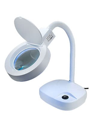 913605 ЛУПА С ПОДСВЕТКОЙ 3-Х И 8-КРАТНАЯ D=87.5ММ НА ГИБ.ШТАТИВЕ