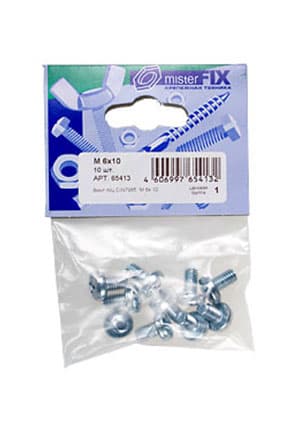 65413 ВИНТ П/Ц DIN7985 M 6Х10