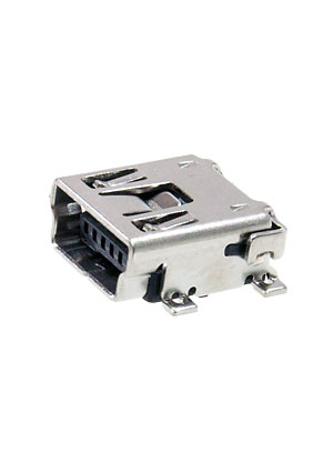 1734035-1, разъем USB 2.0 Mini B SMD