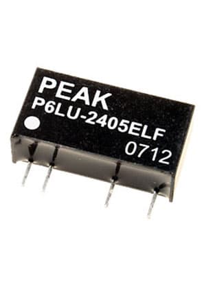 P6LU-2405ELF, DC/DC,1W,Вх:21.6-26.4V,Вых:5V/200mA,3000VDC,SIP7.