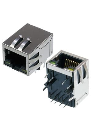 LU1T516-43-LF, PBFree,разъем RJ-45+трансформатор+светодиоды- в одном к