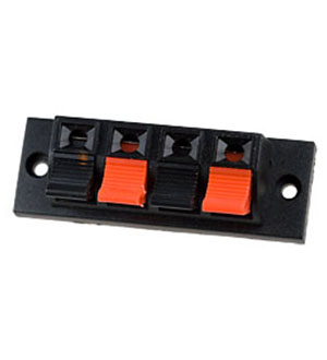 1-701, прищепка аудио четверная пластик на корпус