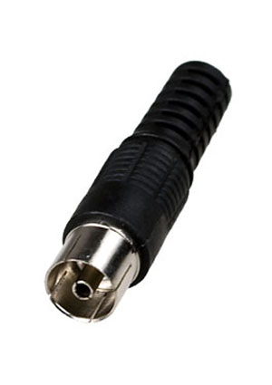 4-003HQ BK, разъем телевизионный "гн" пластик на кабельвинтчерный HQ