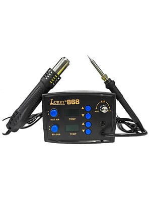 LUKEY-868, Станция паяльная термовоздушная + паяльник