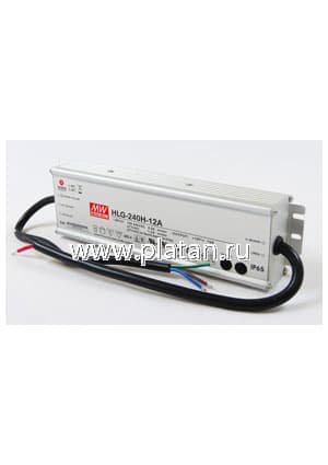 HLG-240H-12A, AC/DC LED, 12В,16А,192Вт,IP65 блок питания для светодиодного освещения