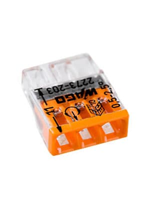 2273-203, электромонтажные экспресс-клеммы, 3х2.50 кв.мм, без пасты