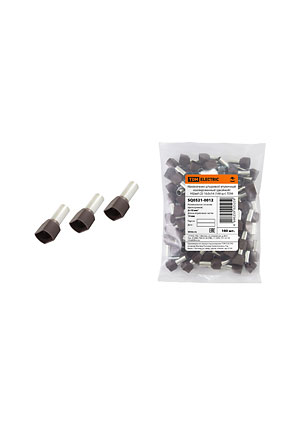 SQ0521-0012, Наконечник штыревой втулочный изолированный (двойной) НШвИ (2) 10,0х14 (100 шт)