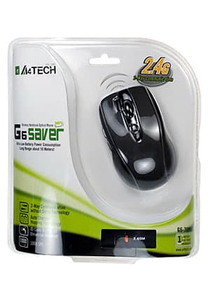 A4TECH G6-70MD, Мышь 1000dpi, мини, беспроводная, черная