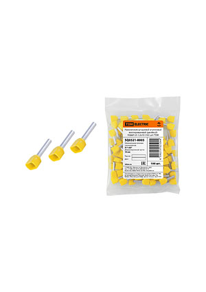 SQ0521-0005, Наконечник штыревой втулочный изолированный (двойной) НШвИ (2) 1,0х10 (100 шт)