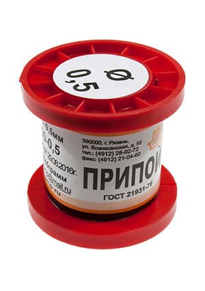 ПОССУ30-05 ПРВ 0.5ММ  КАТУШКА 100Г ПРИПОЙ, (2015-16г.)