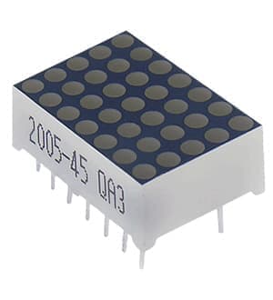 TA07-11EWA, матрица красная 5х7 высота 18мм ОА 8мКд