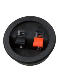 1-715, прищепка аудио двойная кругл. 55мм пластик на корп. вклеиваемая