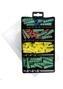 29111-H4-120, Набор сверл по бетону с дюбелями,(5,6,8,10мм)120пред.