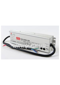 HLG-240H-12A, AC/DC LED, 12В,16А,192Вт,IP65 блок питания для светодиодного освещения