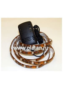 1х1LG60W(N)3528WN, Набор светодиодной ленты 60SMD(3528)/m, белый, 1м, с блоком питания