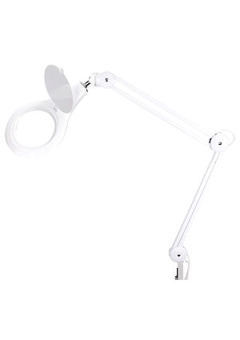 31-0503, Лупа на штат., круглая, наст., 5Х, с подсв. 108 LED, струб.