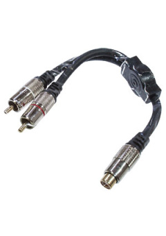 3-0312, Переходник 2 шт RCA-гн RCA мetal-gold, 0.2 м