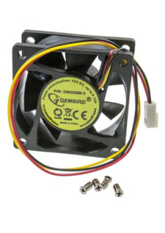 D6025SM-3, Вентилятор, 60x60x25, втулка, 3 pin, провод 25 см