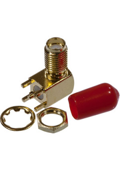 L-KLS1-SMA006, разъем SMA на плату и панель угловой 50Ом