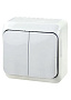 BA10-002B, Выключатель "Этюд" 2-кл ОП  10А (белый)
