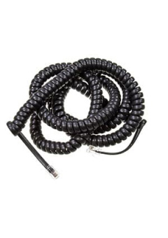 18-2073, Шнур витой телефонный для трубки 4Р4С, L=7.00м., черный
